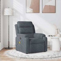 Massagesessel Dunkelgrau Samt Vidaxl Massagesessel Dunkelgrau Samt Vidaxl von VIDAXL