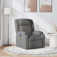 Vidaxl - Massagesessel Dunkelgrau Stoff von VIDAXL