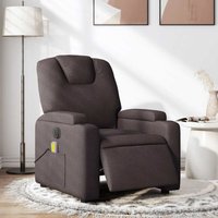 Massagesessel Elektrisch Dunkelbraun Stoff - Vidaxl von VIDAXL