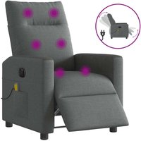 Vidaxl - Massagesessel Elektrisch Dunkelgrau Stoff von VIDAXL