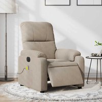 Vidaxl - Massagesessel Elektrisch Taupe Mikrofasergewebe von VIDAXL