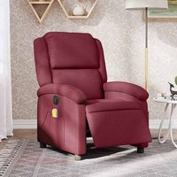 Massagesessel Elektrisch Weinrot Stoff - Vidaxl von VIDAXL
