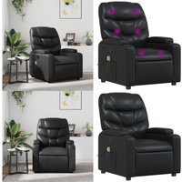 Vidaxl - Massagesessel Schwarz Kunstleder - Massage Stuhl - Relaxstuhl - TV-Sessel - Ecksofa - Lounge Chair - Home & Living von VIDAXL