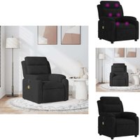 Vidaxl - Massagesessel Schwarz Samt - Samtsofa - Relaxsessel - Massage Sessel - Fernsehsessel - Bequeme Lounge Chair von VIDAXL
