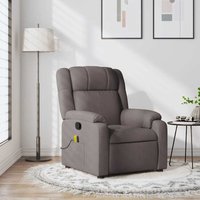 Massagesessel Taupe Stoff Vidaxl 842931 von VIDAXL