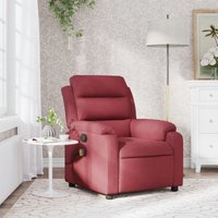 Vidaxl - Massagesessel Weinrot Stoff 315953 von VIDAXL