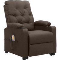 Massagesessel mit Aufstehhilfe Braun Stoff Vidaxl von VIDAXL