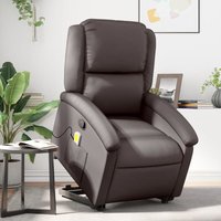 Vidaxl - Massagesessel mit Aufstehhilfe Dunkelbraun Echtleder Vidaxl - Massagesessel mit Aufstehhilfe Dunkelbraun Echtleder von VIDAXL