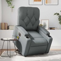 Vidaxl - Massagesessel mit Aufstehhilfe Elektrisch Grau Kunstleder Vidaxl - Massagesessel mit Aufstehhilfe Elektrisch Grau Kunstleder von VIDAXL