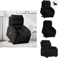 Vidaxl - Massagesessel mit Aufstehhilfe Elektrisch Schwarz Samt - Elektrischer Massagesessel - Samt Sessel - Fernsehsessel - Relaxsessel - Lift Chair von VIDAXL