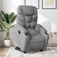 Vidaxl - Massagesessel mit Aufstehhilfe Hellgrau Stoff Vidaxl - Massagesessel mit Aufstehhilfe Hellgrau Stoff von VIDAXL