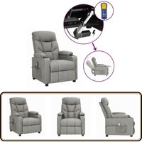 Vidaxl - Massagesessel mit Aufstehhilfe Hellgrau Stoff Vidaxl - Massagesessel mit Aufstehhilfe Hellgrau Stoff von VIDAXL