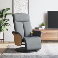 Massagesessel mit Fußteil Hellgrau Stoff - Vidaxl von VIDAXL