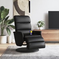 Massagesessel mit Fußteil Schwarz Kunstleder - Vidaxl von VIDAXL
