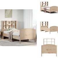 Vidaxl - Massivholzbett mit Regal ohne Matratze 100x200 cm Kiefer - Bücherregalbett - Bücherregalbetten - Bett - Einzelbett von VIDAXL