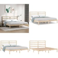 Vidaxl - Massivholzbett ohne Matratze 200x200 cm Kiefer - Massivholzbette - Kiefernbett - Doppelbett - Boxspringbetten - Bettgestell - Home & Living Vidaxl - Massivholzbett ohne Matratze 200x200 cm Kiefer - Massivholzbette - Kiefernbett - Doppelbett - Boxspringbetten - Bettgestell - Home & Living von VIDAXL