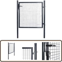 Mesh-Gartentor Verzinkter Stahl 85,5x100 cm Grau - Gartentor - Zaun - Metalltor - Stahltür - Hoftor Mesh-Gartentor Verzinkter Stahl 85,5x100 cm Grau - Gartentor - Zaun - Metalltor - Stahltür - Hoftor von VIDAXL
