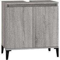 Waschbeckenunterschrank,Waschtischunterschrank Grau Sonoma 58x33x60 cm Holzwerkstoff vidaXL von BONNEVIE