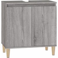 Waschbeckenunterschrank,Waschtischunterschrank Grau Sonoma 58x33x60 cm Holzwerkstoff vidaXL von BONNEVIE