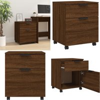 Vidaxl - Mobiler Aktenschrank mit Rollen Braun Eichen-Optik 45x38x54 cm - Mobiler Aktschrannkasten - Holzschreibtisch - Büroorganisation Vidaxl - Mobiler Aktenschrank mit Rollen Braun Eichen-Optik 45x38x54 cm - Mobiler Aktschrannkasten - Holzschreibtisch - Büroorganisation von VIDAXL
