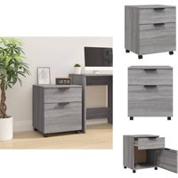 Vidaxl - Mobiler Aktenschrank mit Rollen Grau Sonoma 45x38x54 cm - Mobiler Aktschrannkasten - Holzschreibtisch - Büroorganisation Vidaxl - Mobiler Aktenschrank mit Rollen Grau Sonoma 45x38x54 cm - Mobiler Aktschrannkasten - Holzschreibtisch - Büroorganisation von VIDAXL