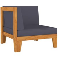 Vidaxl - Modular-Ecksofa mit Dunkelgrauen Kissen Akazie Massivholz Vidaxl - Modular-Ecksofa mit Dunkelgrauen Kissen Akazie Massivholz von VIDAXL