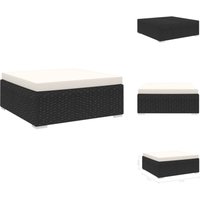 Modular-Fußhocker 1 Stk. + Auflagen Poly Rattan Schwarz - Outdoor Möbeln - Gartenstuhl - Sitzecke - Lounge Set - Rattan Möbel Modular-Fußhocker 1 Stk. + Auflagen Poly Rattan Schwarz - Outdoor Möbeln - Gartenstuhl - Sitzecke - Lounge Set - Rattan Möbel von VIDAXL