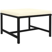 Vidaxl - Modular-Fußhocker mit Kissen Schwarz Poly Rattan 66895 von VIDAXL
