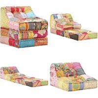 Vidaxl - Modularer Pouf Patchwork Stoff - Sitzsack - Patchwork Couch - Modulares Sofa - Wohnaccessoire - Wohnzimmerdeko - Home & Living Vidaxl - Modularer Pouf Patchwork Stoff - Sitzsack - Patchwork Couch - Modulares Sofa - Wohnaccessoire - Wohnzimmerdeko - Home & Living von VIDAXL