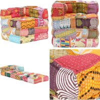 Vidaxl - Modularer Pouf Patchwork Stoff - Sitzsack - Patchwork Couch - Modulares Sofa - Wohnlandschaft - Lounge Möbel - Home & Living von VIDAXL