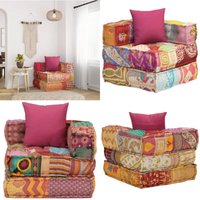 Vidaxl - Modularer Pouf mit Kissen Patchwork Stoff - Modularsofa - Patchwork-Sofa - Wohnlandschaft - Lounge Set - Bequemes Sofa - Home & Living Vidaxl - Modularer Pouf mit Kissen Patchwork Stoff - Modularsofa - Patchwork-Sofa - Wohnlandschaft - Lounge Set - Bequemes Sofa - Home & Living von VIDAXL