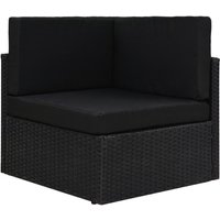 Vidaxl - Modulares Sofa-Eckteil Poly Rattan Schwarz von VIDAXL