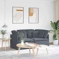 Vidaxl - Modulares Sofa mit Kissen Samt Dunkelgrau von VIDAXL