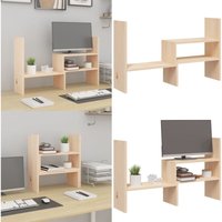 Monitorständer (39-72)x17x43 cm Massivholz Kiefer - Holz Monitorständer - Kiefernholzmöbel - Schreibtisch Organizer - Monitorhalterung von VIDAXL
