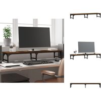 Vidaxl - Monitorständer Braun Eichen-Optik 105x23x15,5 cm Holzwerkstoff - Monitorständer - Schreibtisch Organizer - pc Zubehör - Ergonomie von VIDAXL