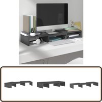 Vidaxl - Monitorständer Grau 60x24x10,5 cm Massivholz Kiefer - Monitorständer - Holz Monitorständer - Monitor Erhöhung - Schreibtisch Organizer Vidaxl - Monitorständer Grau 60x24x10,5 cm Massivholz Kiefer - Monitorständer - Holz Monitorständer - Monitor Erhöhung - Schreibtisch Organizer von VIDAXL