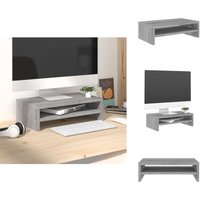 Vidaxl - Monitorständer Grau Sonoma 42x24x13 cm Holzwerkstoff - Monitorständer - Holzwerkstoff Möbel - Schreibtisch Zubehör - Fernseher Ständer - pc von VIDAXL