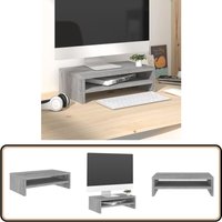 Vidaxl - Monitorständer Grau Sonoma 42x24x13 cm Holzwerkstoff - Monitorständer - Holzwerkstoff Möbel - Schreibtisch Zubehör - Fernseher Ständer - pc von VIDAXL