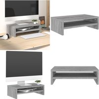 Vidaxl - Monitorständer Grau Sonoma 42x24x13 cm Holzwerkstoff - Monitorständer - Holzwerkstoff Möbel - Schreibtisch Zubehör - Fernseher Ständer - pc von VIDAXL