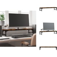 Monitorständer Räuchereiche 85x23x15,5 cm Holzwerkstoff - Monitorständer - Holz Monitorständer - Schreibtisch Organizer - Ergonomischer Monitorständer Räuchereiche 85x23x15,5 cm Holzwerkstoff - Monitorständer - Holz Monitorständer - Schreibtisch Organizer - Ergonomischer von VIDAXL
