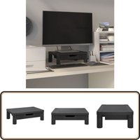 Vidaxl - Monitorständer Schwarz 43x30,5x13 cm - Monitorständer - Schreibtisch Organizer - pc Zubehör - Ergonomie - Bildschirmhalterung von VIDAXL