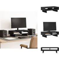 Monitorständer Schwarz 50x27x15 cm Holzwerkstoff - Monitorständer - Monitor Ständer - Monitorerhöhung - Monitorständer Schreibtisch von VIDAXL