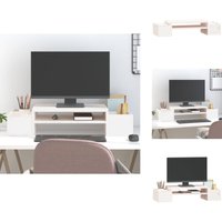 Vidaxl - Monitorständer Weiß 70x27,5x15 cm Massivholz Kiefer - Monitorständer - Holzmöbel - Schreibtischorganisation - Ergonomischer Standfuß Vidaxl - Monitorständer Weiß 70x27,5x15 cm Massivholz Kiefer - Monitorständer - Holzmöbel - Schreibtischorganisation - Ergonomischer Standfuß von VIDAXL