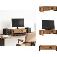 Monitorständer mit Schubladen Altholz-Optik 50x27x15 cm - Monitorständer - Monitor Ständer - Monitorerhöhung - Monitorständer Schreibtisch von VIDAXL