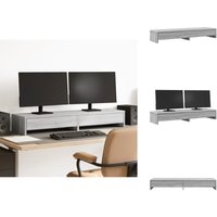 Vidaxl - Monitorständer mit Schubladen Grau Sonoma 100x27x15 cm - Monitorständer - Monitor Ständer - Monitorerhöhung - Monitorständer Schreibtisch von VIDAXL