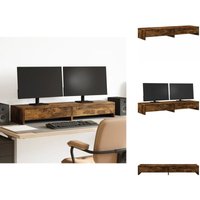 Vidaxl - Monitorständer mit Schubladen Räuchereiche 100x27x15 cm - Monitorständer - Monitor Ständer - Monitorerhöhung - Monitorständer Schreibtisch Vidaxl - Monitorständer mit Schubladen Räuchereiche 100x27x15 cm - Monitorständer - Monitor Ständer - Monitorerhöhung - Monitorständer Schreibtisch von VIDAXL