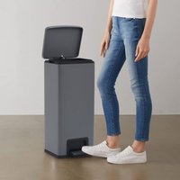Vidaxl - Mülleimer mit Pedal Anti-Fingerabdruck 30 l Grau Edelstahl Vidaxl - Mülleimer mit Pedal Anti-Fingerabdruck 30 l Grau Edelstahl von VIDAXL