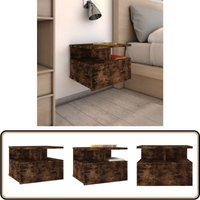 Nachttisch Hängend Räuchereiche 40x31x27 cm Holzwerkstoff - Wandhängender Nachttisch - Holznachtisch - Kommode - Schrankwand Regal - Wohnzimmer Deko von VIDAXL