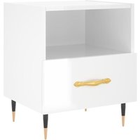 Nachttisch Hochglanz-Weiß 40x35x47,5 cm Holzwerkstoff Vidaxl von VIDAXL