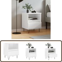 Nachttisch Hochglanz-Weiß 40x35x50 cm Holzwerkstoff - Nachttisch - Wohnzimmermöbel - Holzwerkstoff - Weißer Nachttisch - Sideboard Nachttisch Hochglanz-Weiß 40x35x50 cm Holzwerkstoff - Nachttisch - Wohnzimmermöbel - Holzwerkstoff - Weißer Nachttisch - Sideboard von VIDAXL